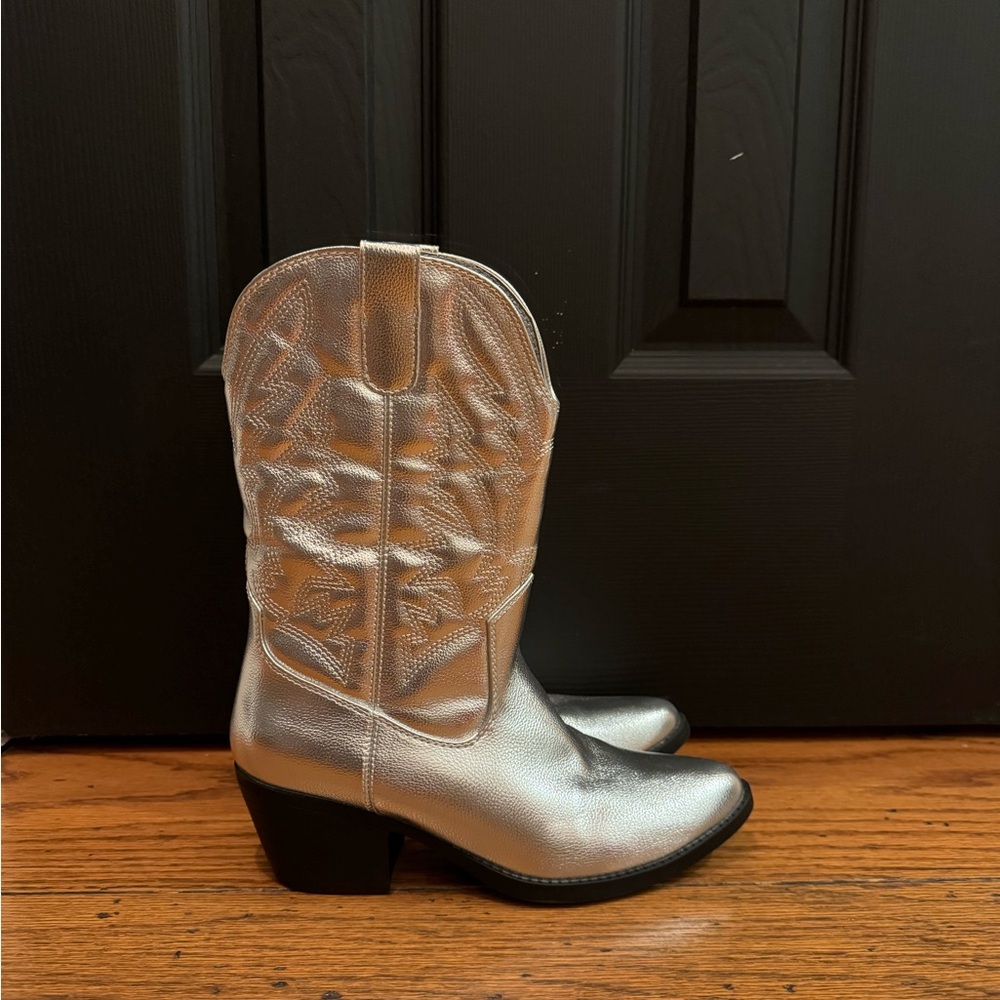 Silver Cowboy boots